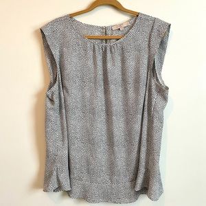 EUC LOFT Plus short sleeve print top